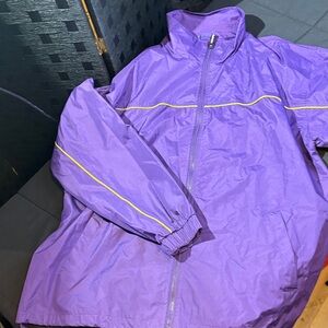 Kenpo Purple Windbreaker Jacket with Yellow Accents size L